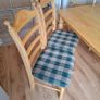 Strong, solid wooden table and 6 chairs Size 182x100 cm, height 75 cm. Collection only in Carnew Image 3