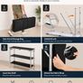 Folding Portable Bar Table with Carry Bag |Mobile Bartending Station with Storage Shelves for Events & Trade Shows Image 2