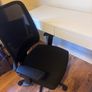 Desk (white) office chair (black) Image 4