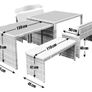 Outdoor Extending Dining Set - Grey Rattan Image 7