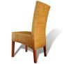 Dining Chairs 4 pcs Brown Natural Rattan Image 5