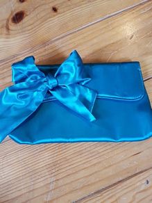 Teal Satin Bag
