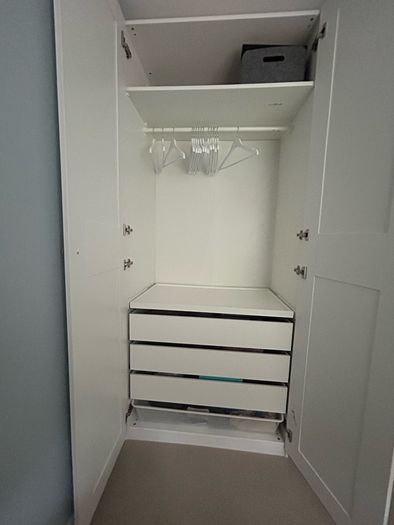Ikea Pax double wardrobe 100cm - barely used