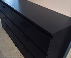 Ikea malm 6 drawers black brown