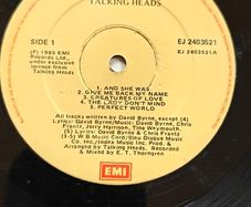 Talking Heads Irish Pressing Lps