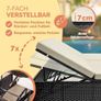 Double Sun lounger with table attached Sun Lounger for 2 People with Folding 7 cm Cushions Weatherproof Garden Lounger Recliner Adjustable Image 3