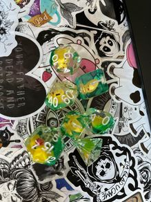 Dice Set of 7 D20 Dungeons and Dragons Duck