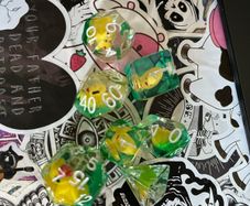 Dice Set of 7 D20 Dungeons and Dragons Duck