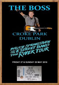 Bruce Springsteen Croke Park 2016 plus ticket Classic Semi-Glossy Paper Poster