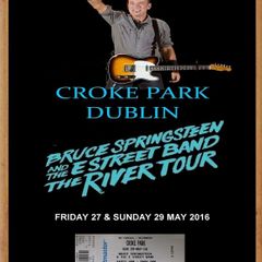 Bruce Springsteen Croke Park 2016 plus ticket Classic Semi-Glossy Paper Poster