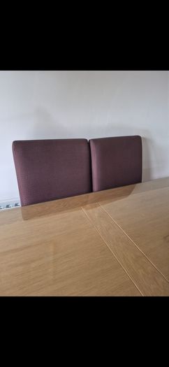 large dining table & two chairs