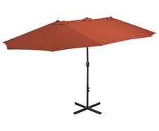 Outdoor Parasol with Aluminium Pole 460x270 cm Terracotta