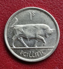 Ireland  1928 Silver Shilling 1s Coin
