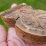 Awesome 19th Century  Black Forest Carved Wood Pocket Watch Display Pocket Watch Box / Stand Image 8