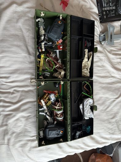 Action Man Footlocker Storage Box Bundle with Mixed Accessories Vintage Hasbro