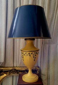 Mid-century toleware lamp