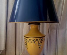 Mid-century toleware lamp