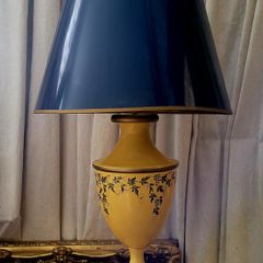 Mid-century toleware lamp