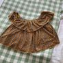topshop size 8 off shoulder mustard pattern top Image 5