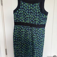 Hobbs Navy & Green Smart Dress Size 16