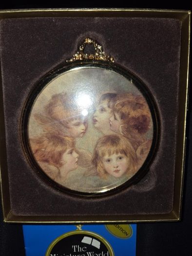 Peter Bates 7th Edition Framed Cherub Picture Collectible Angel Heads