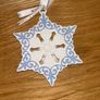 Wedgwood Christmas Tree White Snowflake Ornament Image 3
