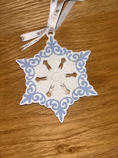 Wedgwood Christmas Tree White Snowflake Ornament