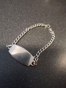 Vintage Silver Identity Bracelet