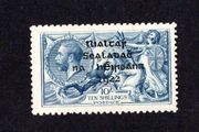 1922 Ireland 10s Thom Blue Black overprint fine hinged with light mint with RPSl Certificate.