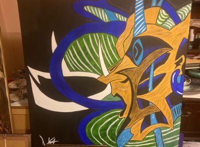Abstract painting free postage