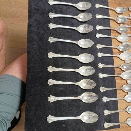 F.B. Rogers American Chippendale silver-plated cutlery set