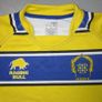 Old Ruts FC (S) Player Issue Rugby Jersey  Raging Bull Shirt  Yellow Blue Small Image 3