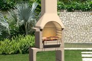 Concrete Charcoal BBQ Stand with Chimney