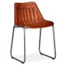 Dining Chairs 2 pcs Brown Real Leather Image 7