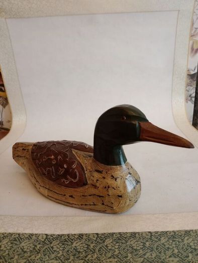 Vintage Hand Carved and Painted Decoy Duck