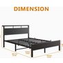 Double Bed Frame with Wooden Storage Headboard Image 9