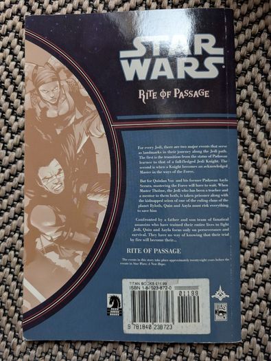 Star Wars Rite of Passage TPB Dark Horse Comics Quinlan Vos Aayla Secura Legends