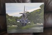 Airwolf oil painting