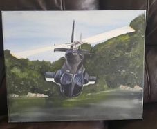 Airwolf oil painting