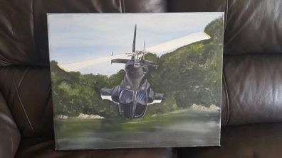 Airwolf oil painting