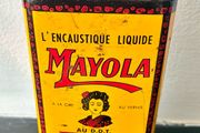 Vintage 1950's MAYOLA Liquid Wax Tin
