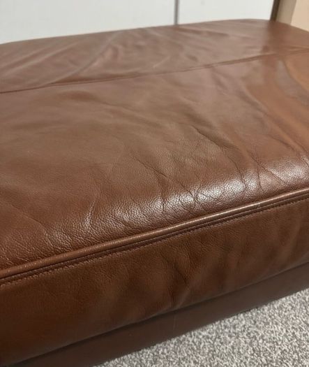 Leather Ottoman with storage