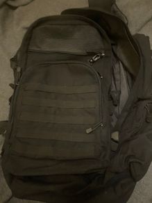 Piper Gear Backpack black MOLLE Back Pack Black - 33 x 26 x 55 cm
