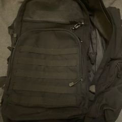 Piper Gear Backpack black MOLLE Back Pack Black - 33 x 26 x 55 cm