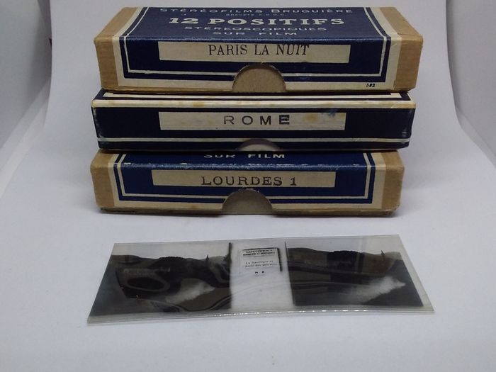 Early 20th Century " Stereofilms Bruguiere Stereoscope" with Slides