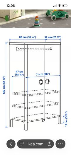 Ikea Busunge children's wardrobe