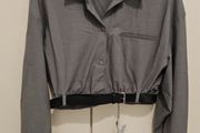 New crop shirt with belt - Zara