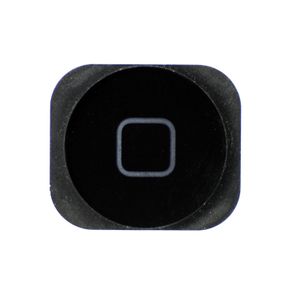 Black Home Button Key Replacement with self adhesive rubber for iPhone 5-#150022