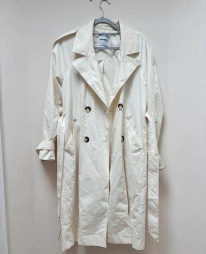 Bershka Cream Trench Coat