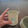 Cream heart candle holders Image 2